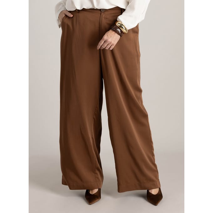 YEST CURVE Hasina Bottoms - Copper Brown - maat X-0(44)