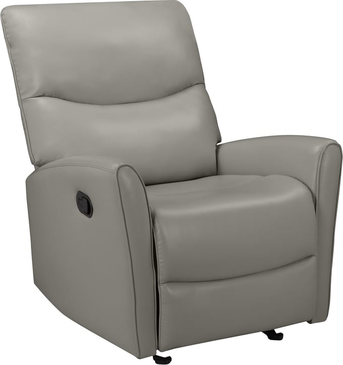 Chesley - Fauteuil de relaxation Manuel gauche Gris PU (100 x 81 x 98 cm)