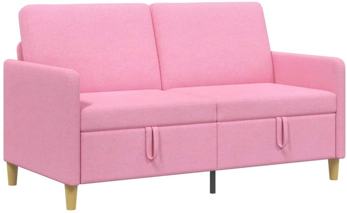 vidaXL - Sofa - met - Opbergruimte - Roze - 152 - x - 78 - x - 87 - cm - Polyester