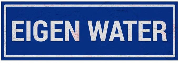 Eigen water bord | Sign Again materiaal | 21 x 7 cm