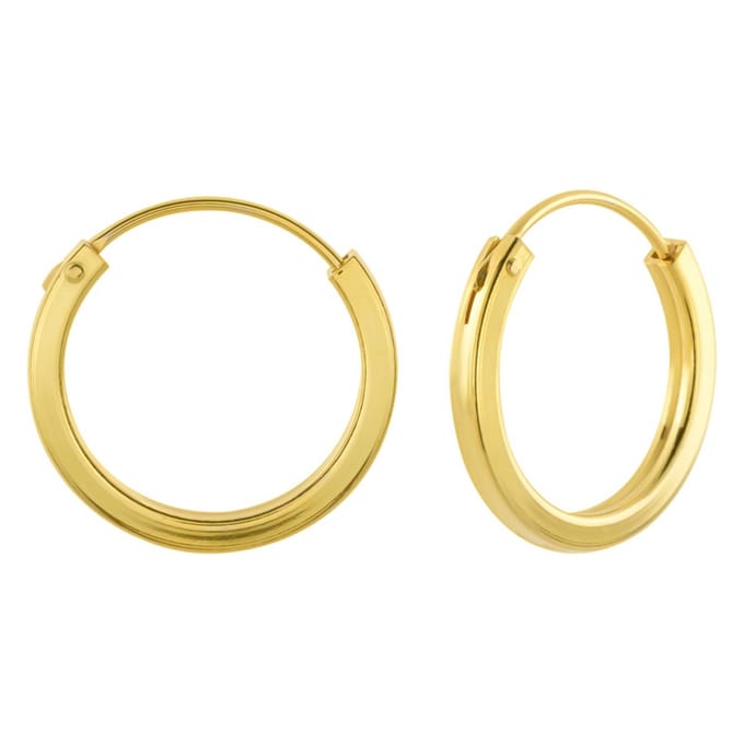 WeLoveSilver - Oorringen - 925 Zilver - Gold Plated - 18 mm