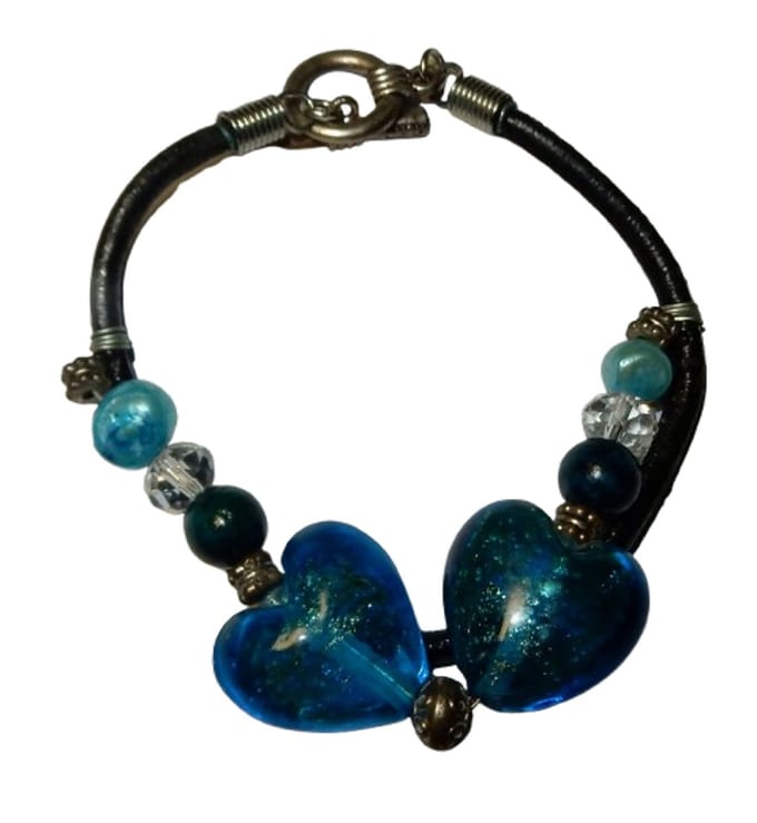 Vintage Murano Hartjes Armband
