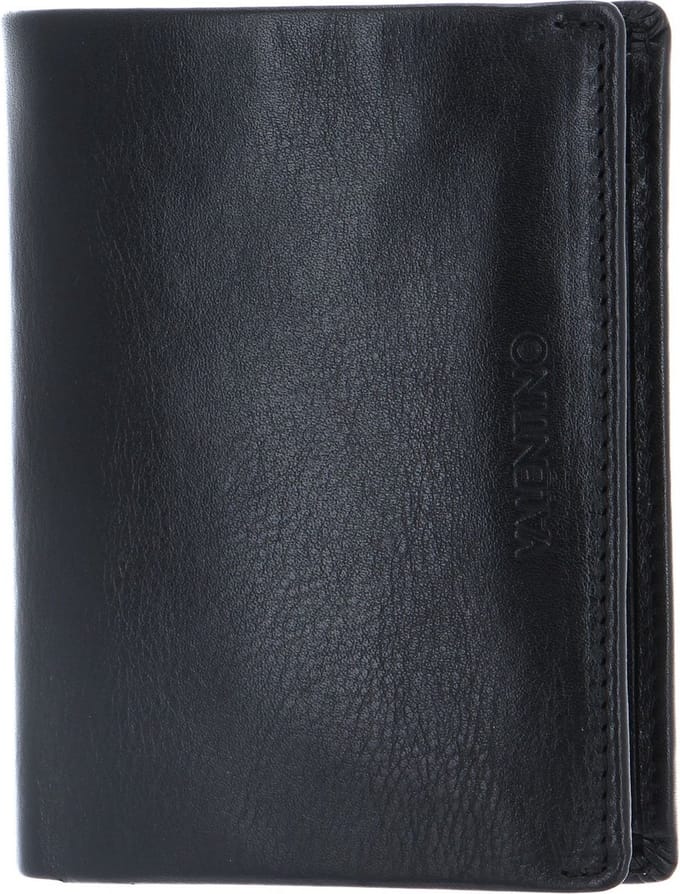 VALENTINO Leren Portemonnee David Men´s Wallet Nero Zwart