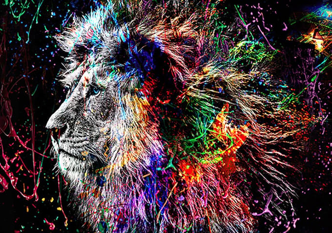 Diamond Painting - Dieren - Leeuw - 30x40 cm