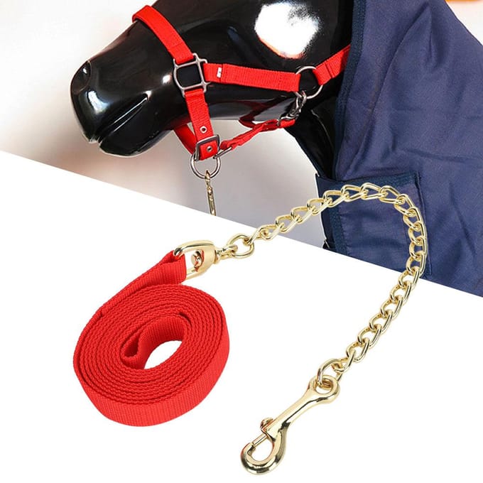 Corde de Traction portative pour cheval de bétail, accessoire de cordes de maintien avec crochet red