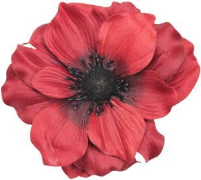 1 x Haarbloem Click Rood