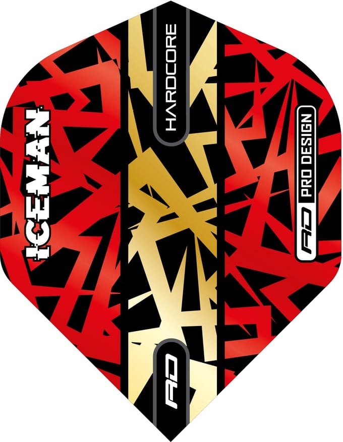 Red Dragon Gerwyn Price Red & Gold Hardcore Premium Standard - Dart Flights