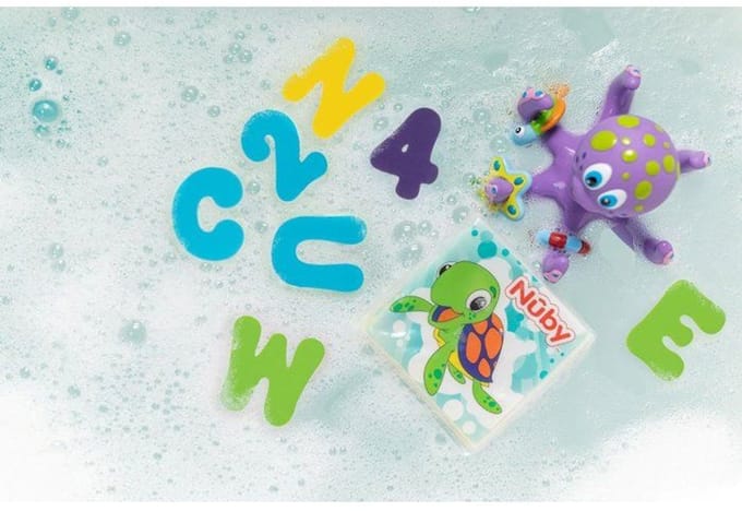 Bijtring - NUBY - Paddenstoelvorm - Vanaf 3 maanden - Blauw / Wit