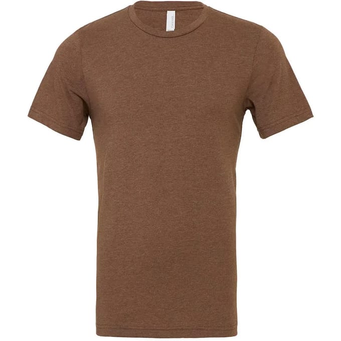 Bella+Canvas Unisex Heather CVC Short Sleeve Tee CV3001CVC - Heather Brown - M