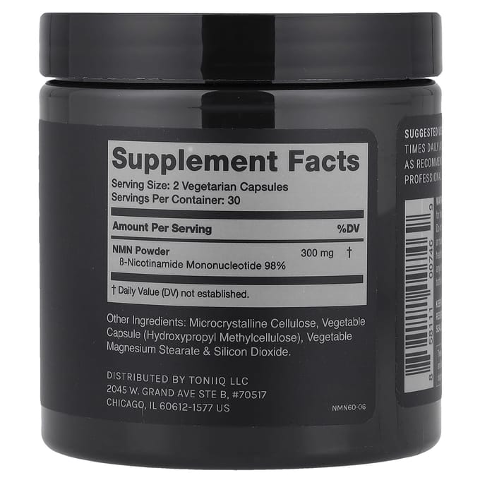 Toniiq, NMN 300, 60 capsules (150 mg per capsule)