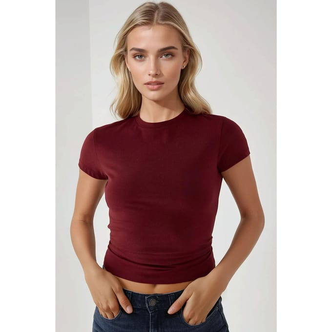Slim Fit Zachte Katoenen Round Neck T-Shirt