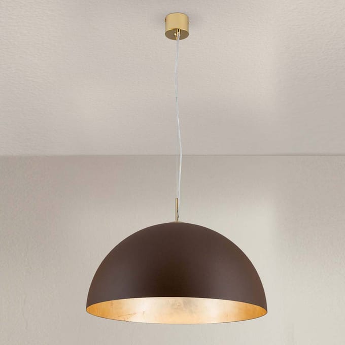 ORION Bruin-gouden pendellamp Nerry