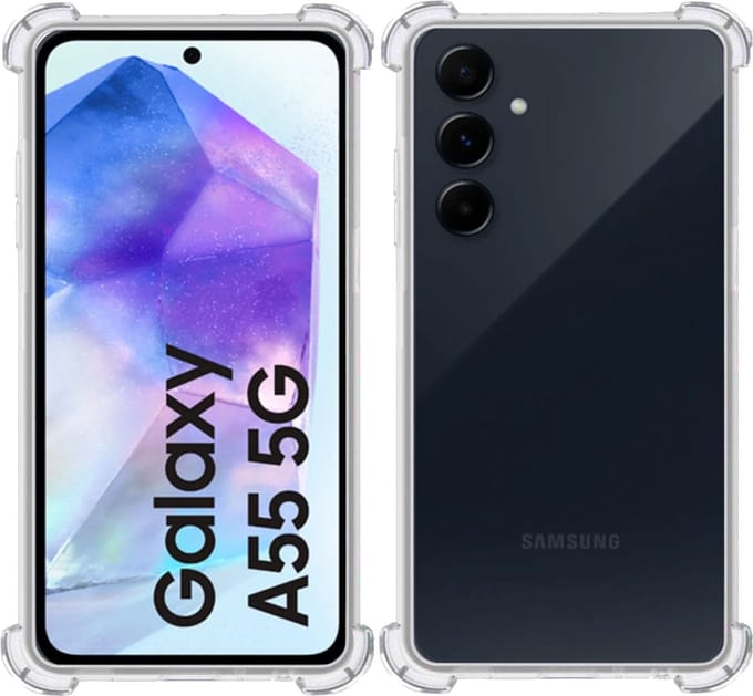 Hoesje geschikt voor Samsung Galaxy A55 – Extreme Shock Case – Cover Transparant