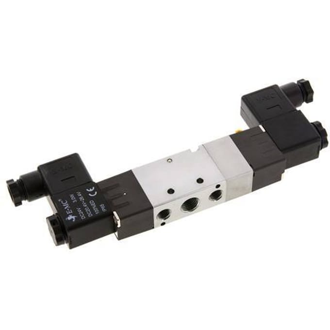 5/3 G1/4 '' (G1/8 '') Middendruk Magneetventiel 12V DC 1.5-8bar/21.0-112psi E.MC