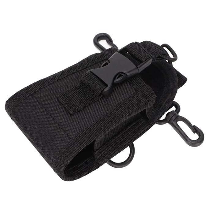 Walkie Talkie Houder Nylon Beschermend Multifunctioneel 2-weg Radio Tasje voor Baofeng UV‑5R black
