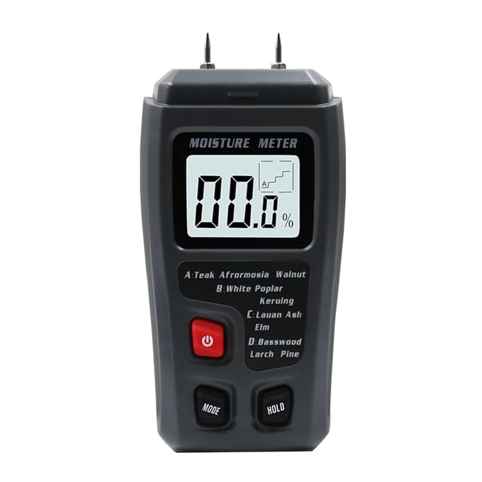 Digitale houtvochtmeter Pintype LCD-achtergrondverlichting Draagbare houtvochttester 4 modi schakelbaar