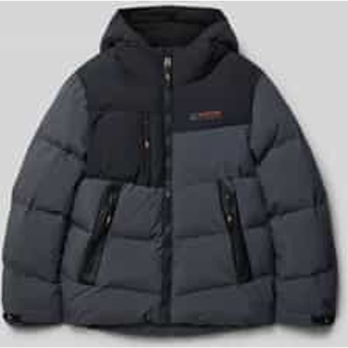 Regular fit gewatteerd jack met logoprint
