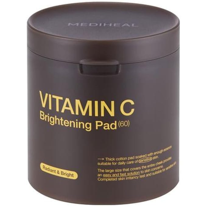 MediHeal Vitamin C Brightening Pad 60ea + RANDOM GIFT gray