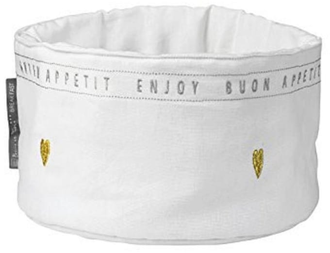 Broodmand 25 cm met Gouden Harten - Romantische Ontbijtaccessoire