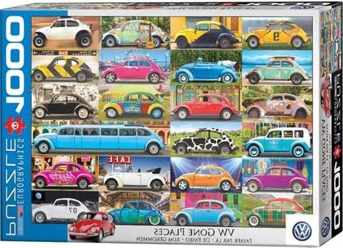 Volkswagen Kever Puzzel - Legpuzzel Auto - Ontspanning Thuis - 1000 Stukjes - 68x48 cm - Niet Gespecificeerd
