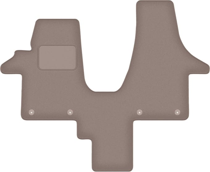 Beige voormatten voor: VW Transporter T5 Caravelle 2-zits (2003-2015)