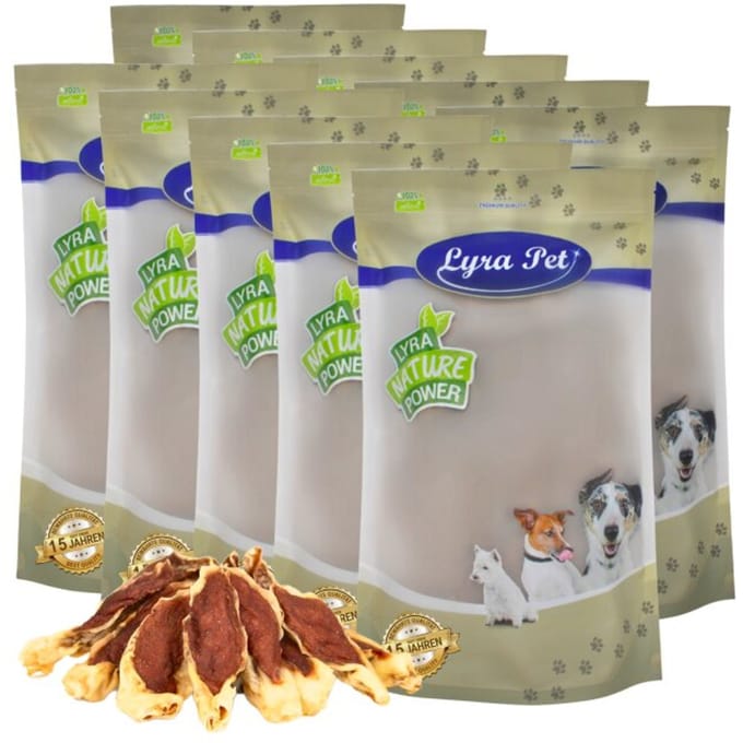 10 kg Lyra Pet® konijnenoren gevuld met kippenvlees