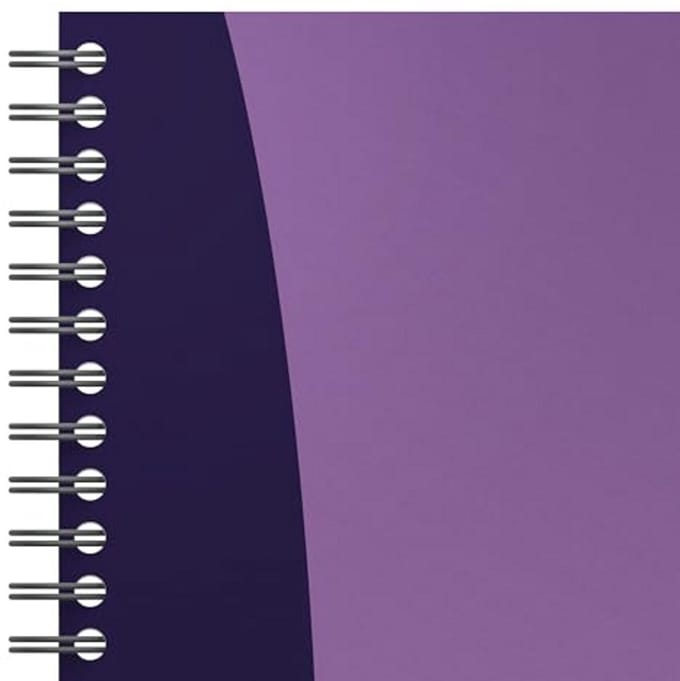 Spiraalblok A5, geruit, 5 kleuren, 5 stuks