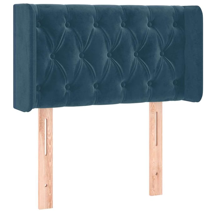 vidaXL - Hoofdbord - LED - 83x16x78/88 - cm - fluweel - donkergroen