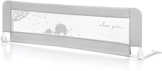 YOR® Bedhekje - Bedrand Kinderen – Bedhek – Grijs - 80cm x 16cm x 8cm