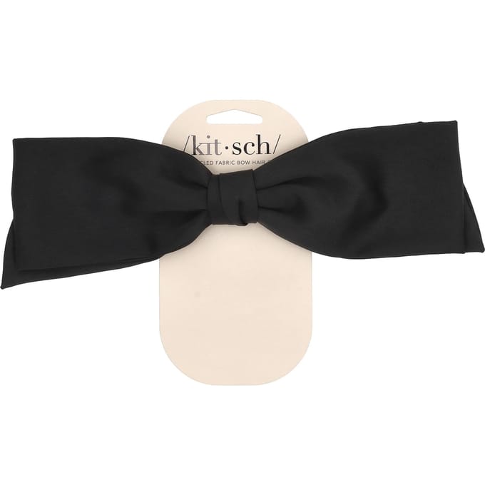 Kitsch, haarclip met lint van gerecycled materiaal, zwart, 1 stuk white
