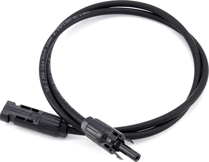 Solarkabel met MC4 connectoren - 4mm² - Zwart - 3 meter
