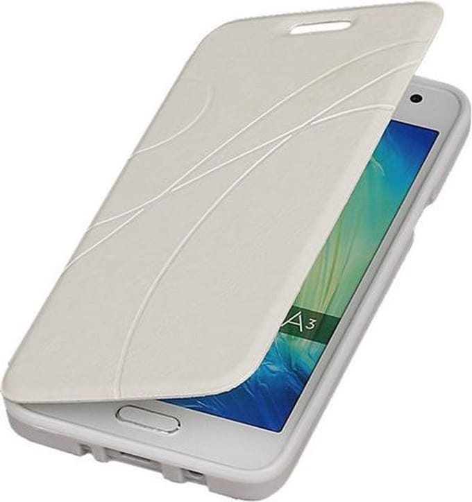 Bestcases Wit TPU Booktype Motief Hoesje Samsung Galaxy A3