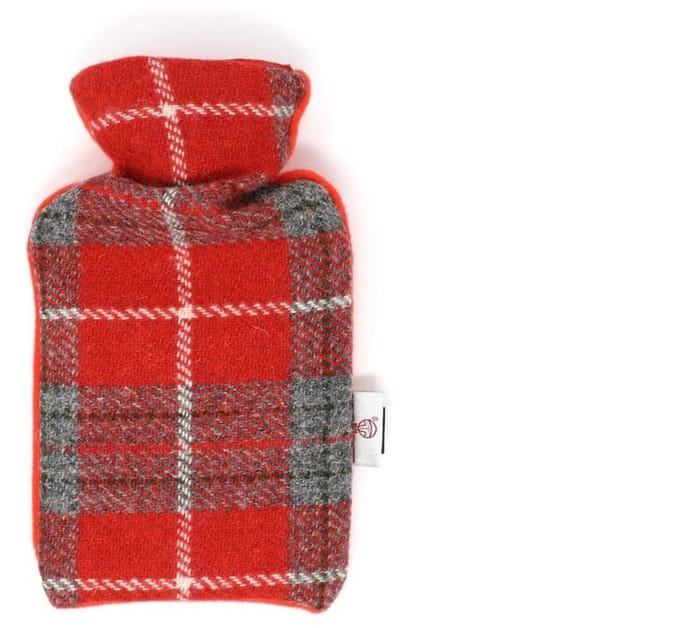 Kruik Rood Grijs - 500 ml - Harris tweed - Handgemaakt in Schotland - Studio Sunart
