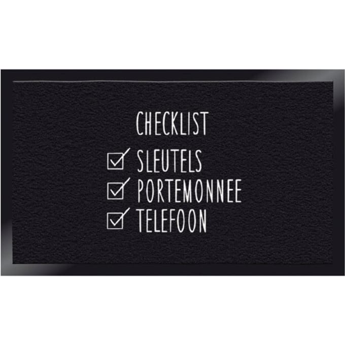 Deurmat Checklist - Deurmat met Tekst CHECKLIST