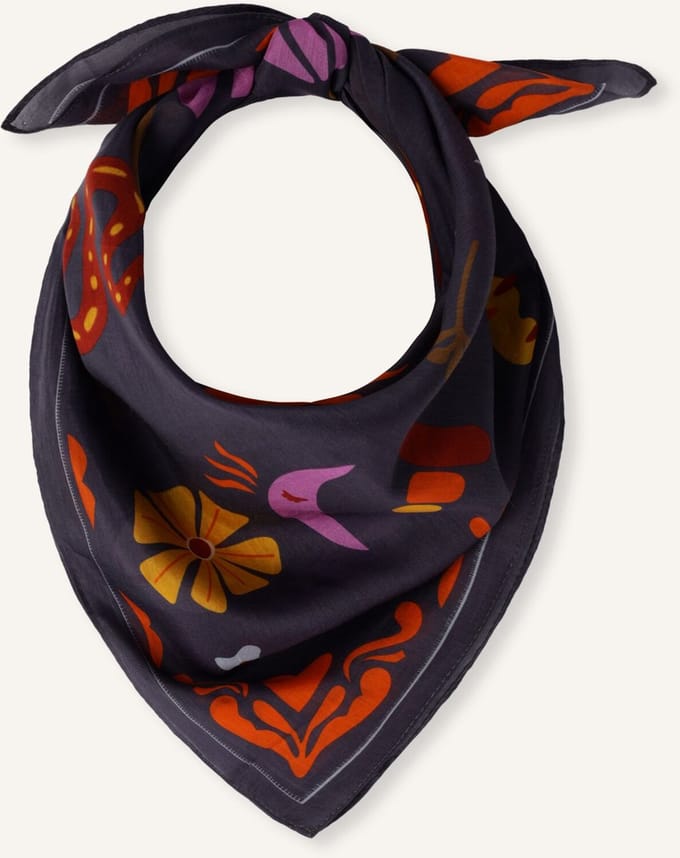 BONNIE STUDIOS Navy Mixed Scarf Sjaals Dames - Antraciet - Maat ONESIZE
