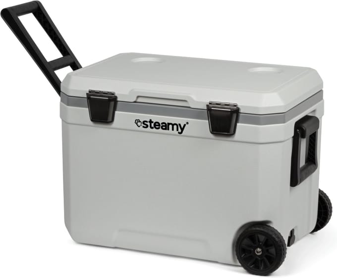 Steamy Marine 45 Roller - Grote Koelbox op Wielen - Speciaal voor op de boot - 45 Liter - Frigobox - Wit