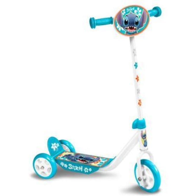 Disney Stitch 3-wiel Kinderstep Vrijloop Junior Petrolblauw/wit