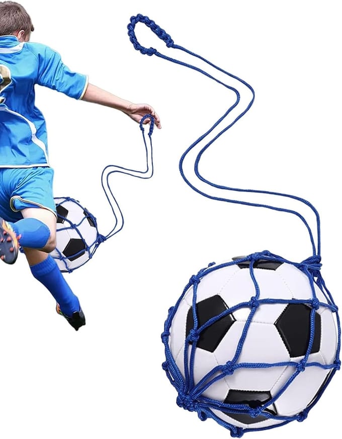 Voetbaltas - Sportbalhouder - Balopslag - Robuust ontwerp - 17 centimeter - Blauw