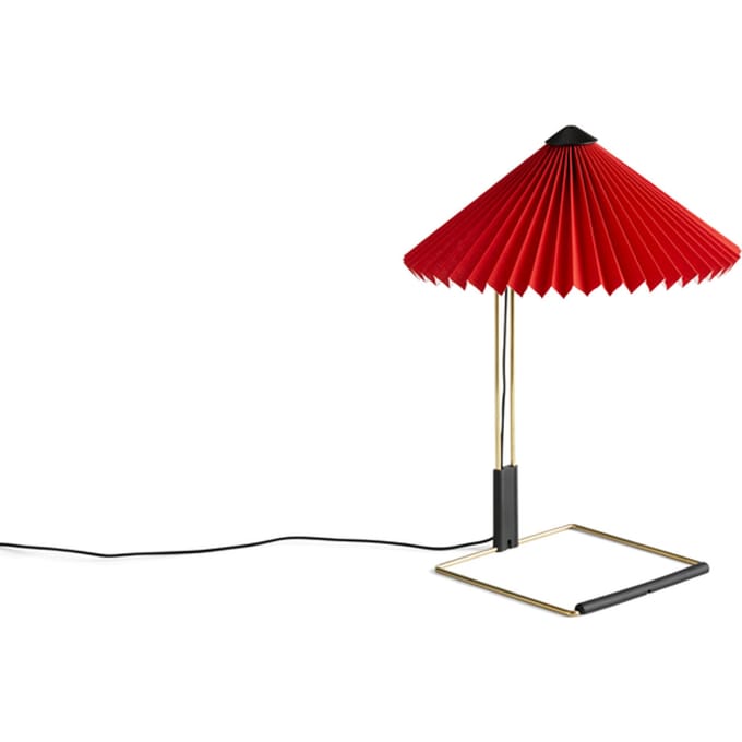 HAY LED tafellamp Matin, lichtrood/messing, hoogte 38 cm