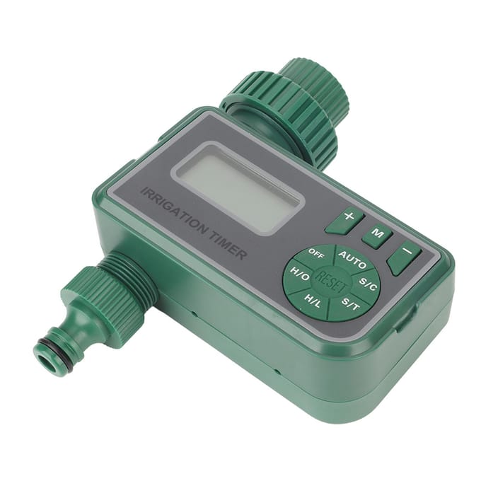 Sproeier Timer Groen Lekdicht G3/4 Buitendraad Wateruitlaat Besproeiingscontroller voor Tuin gray
