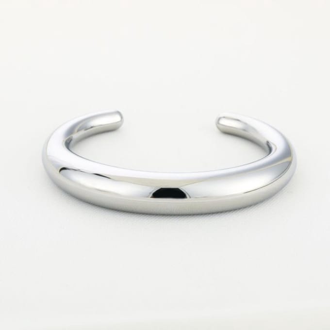 Bijoutheek Armband (Sieraad) Basic Bangle Rond Zilverkleurig