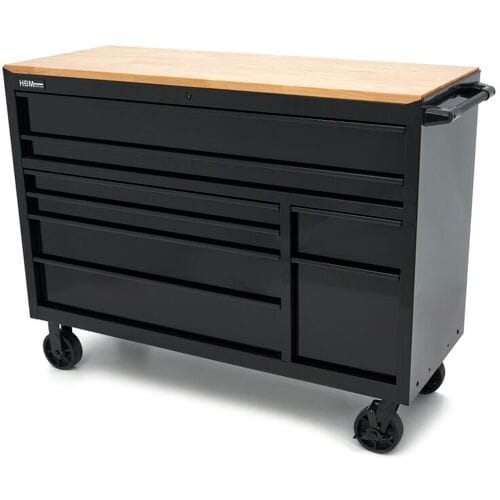 HBM gereedschapswagen, 8 laden, 142 cm, zwart
