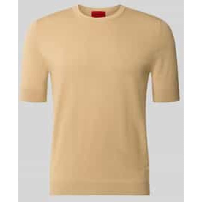 slim fit T-shirt van fijngebreid model 'SAN CARL-CV'