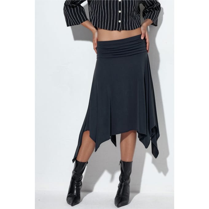 Hoge Taille A-Lijn Midi Rok