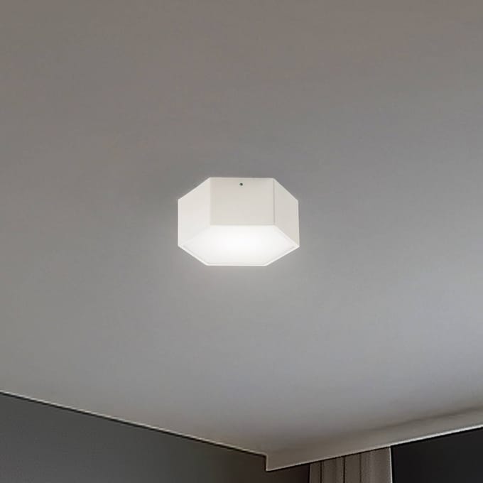 Argon LED plafondlamp Libre, crème wit, staal, 3.000 K