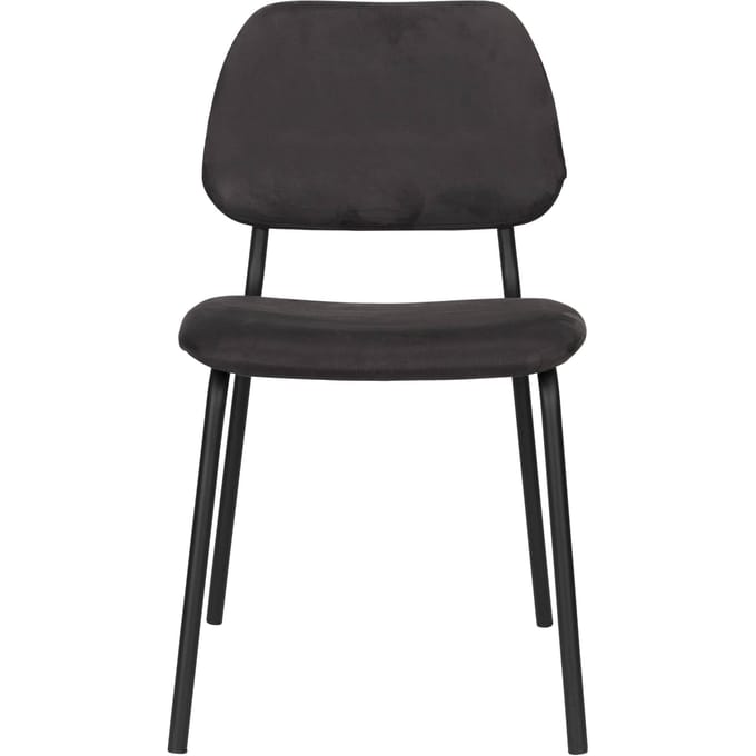 Dutchbone Darby Eetkamerstoelen Zwart - Set van 2