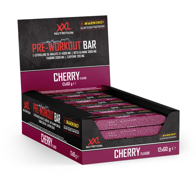 XXL Nutrition Pre-Workout Bar Cherry 12 Pack