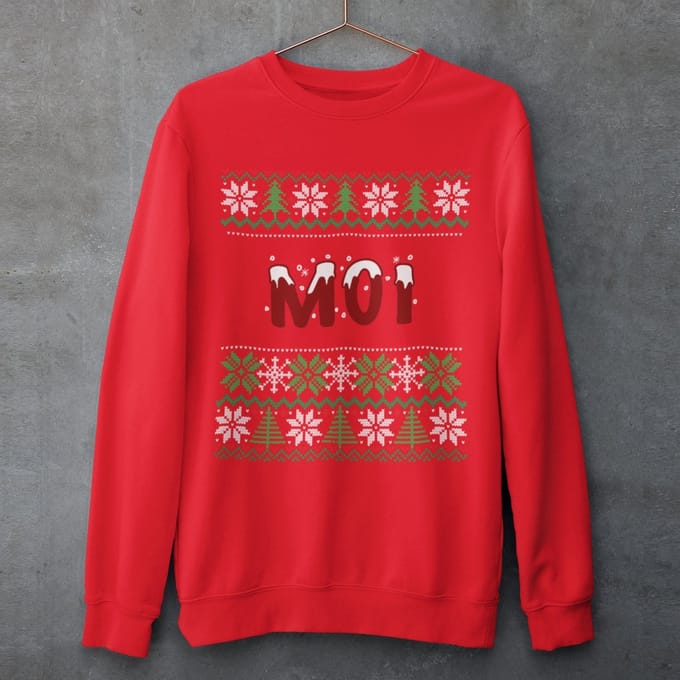 Drenthe Kersttrui Rood Moi - Maat S - Uniseks Fit - Kerstkleding Voor Dames & Heren