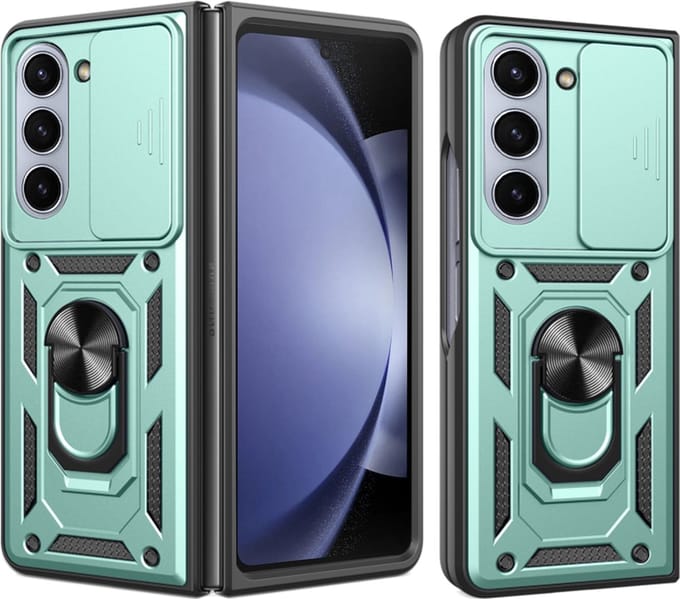 Hoesje geschikt voor Samsung Galaxy Z Fold 6 - Techsuit Camshield Back Cover - Groen