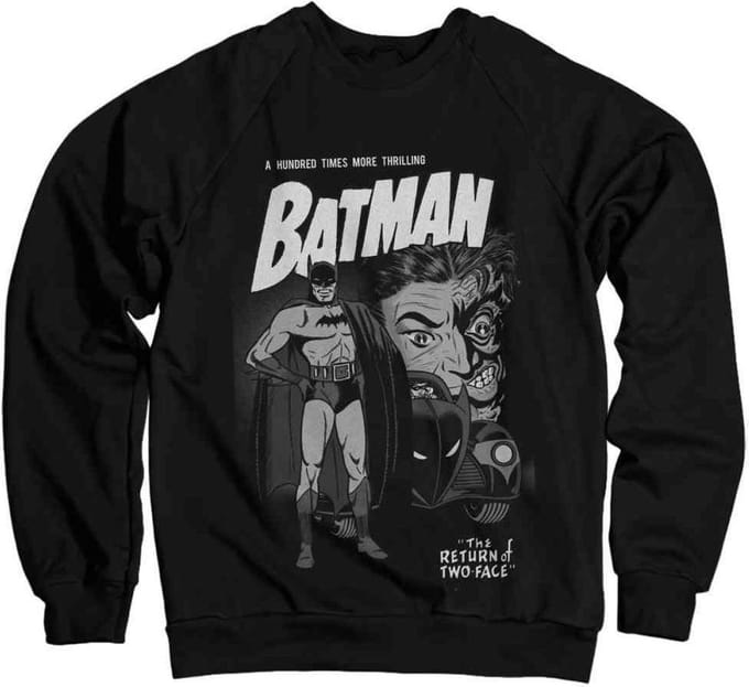 DC Comics Batman Sweater/trui -M- Return Of Two-Face Zwart